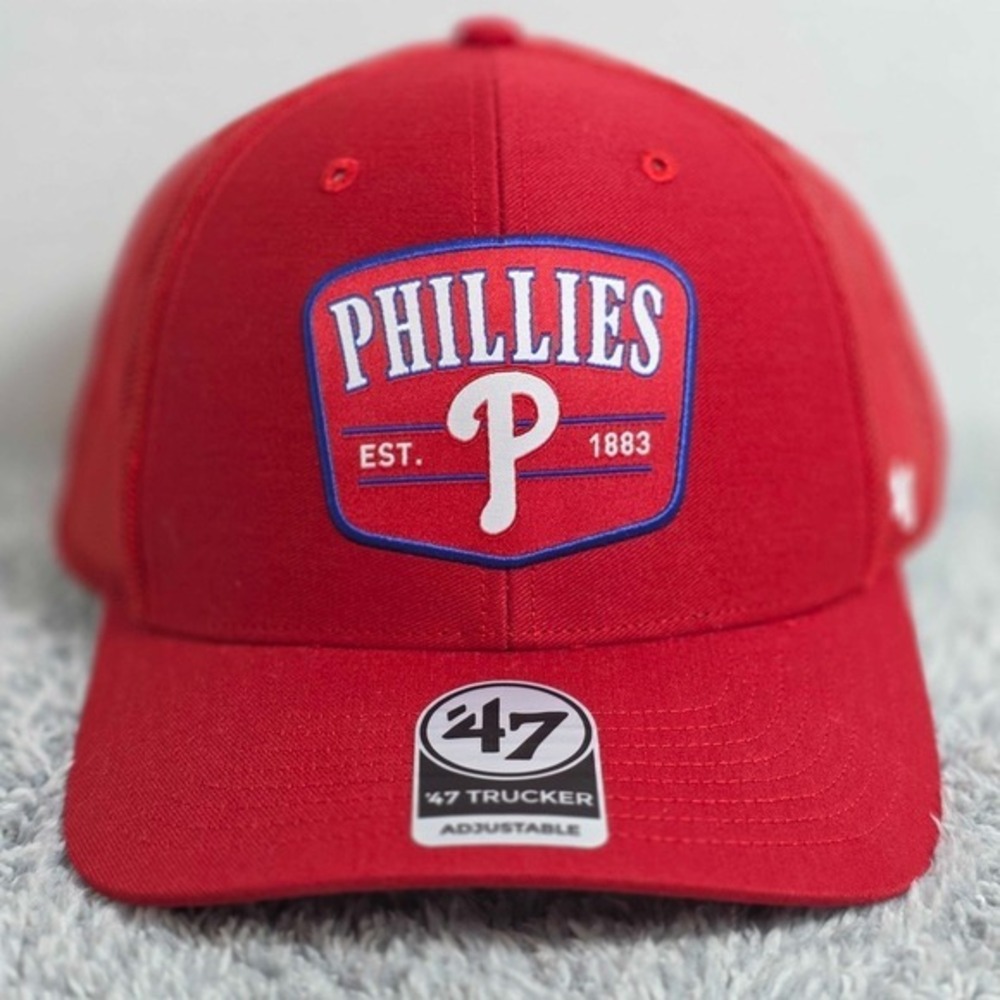 '47 Brand Philadelphia Phillies MLB Trucker Snapback Adjustable Hat Cap Red NWT